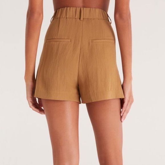 Z Supply Lucy Airy Brown Flowy Shorts Large - Picture 2 of 8